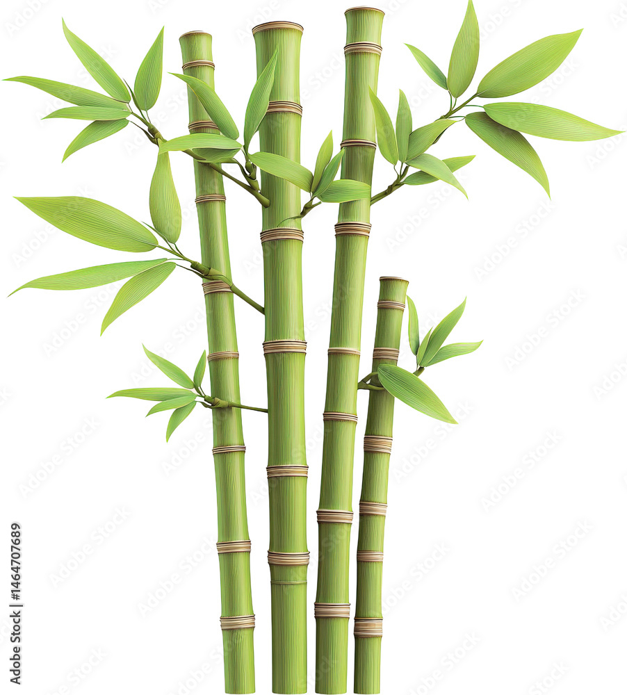 Obraz premium Illustrative Green Bamboo Plants