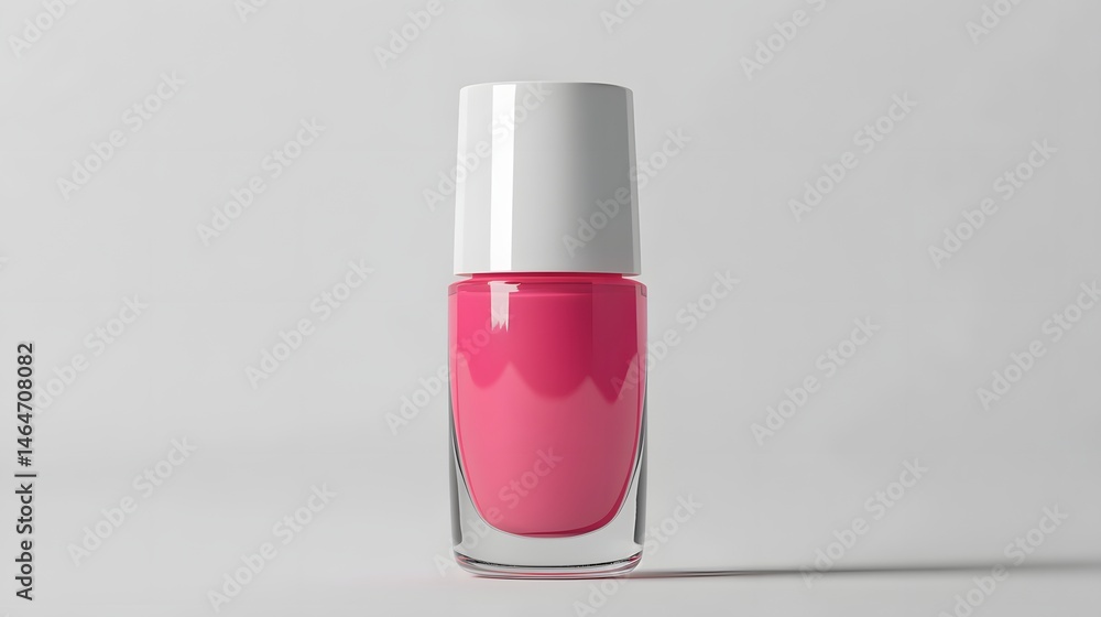 Nail polish bottle mockup with glossy finish Nail polish bottle mockup with glossy finish
