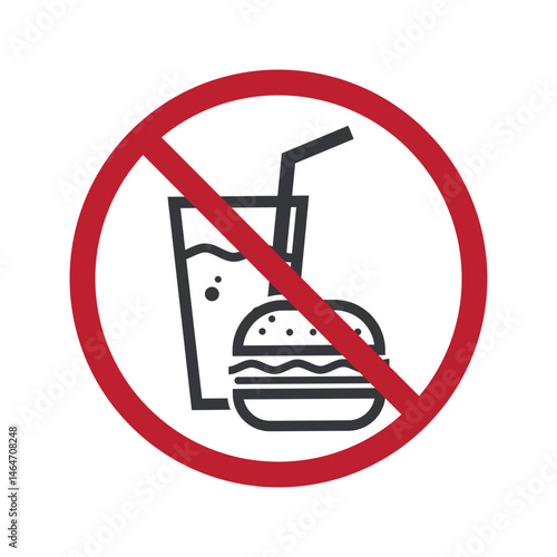 Isolated sign outside food and drinks is not allowed for the cleanliness and quality control of our restaurant, food court, and eateries.