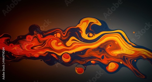 Fluid paint textures merging in space	