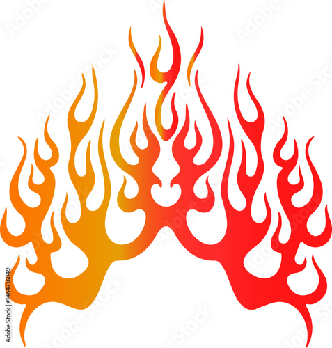 Tribal hotrod muscle car flame. Can be used as decal, sticker or tattoos too vector