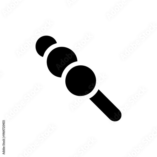 Stylized illustration of three interconnected orbs with elongated handle