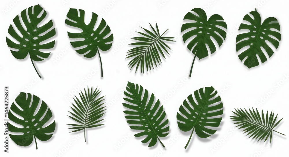 Botanical shadow overlays of tropical leaves isolated transparent PNG style Botanical shadow overlays of tropical leaves isolated transparent PNG style