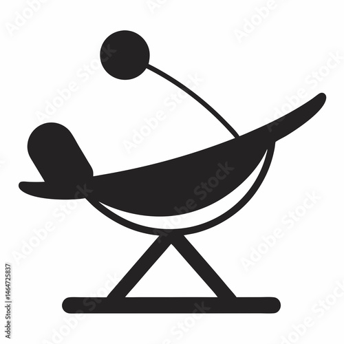 Children's rocking chair vector illustration