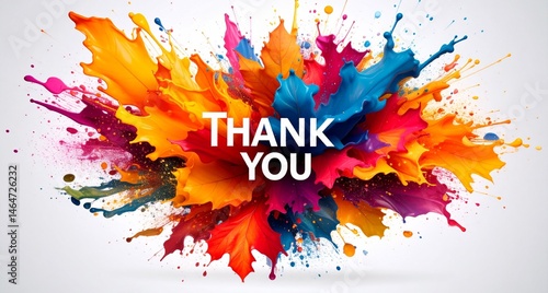 thank you clipart, scattered leaves, natural elements