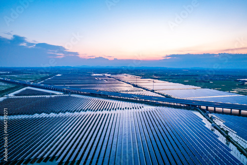 Highway and solar photovoltaic panels