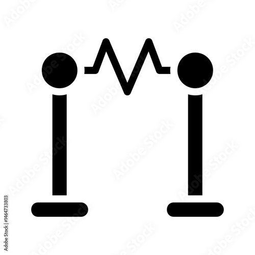Simplified resistor illustration showcasing electrical component visualization with precision