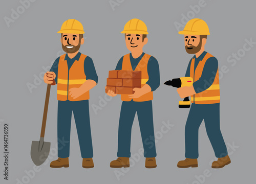 construction worker with tools