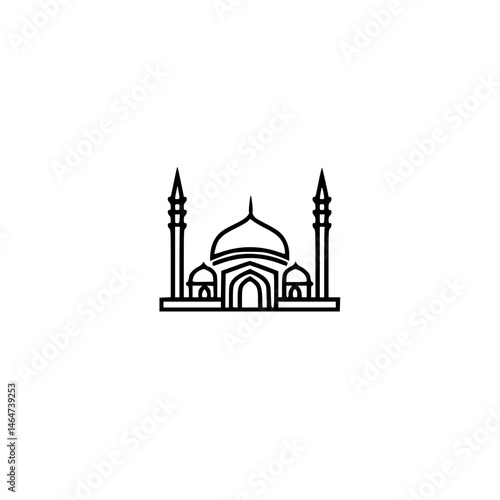 Mosque icon symbolizing Islamic architecture religion