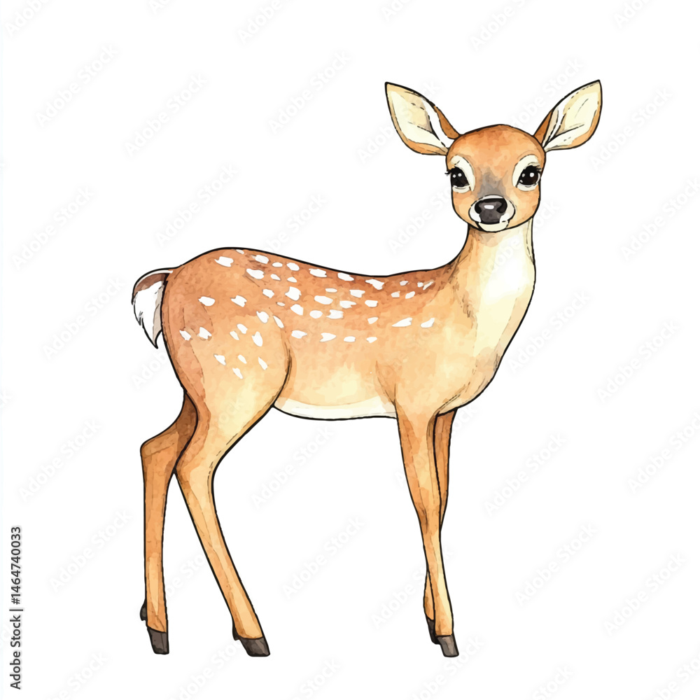 Fototapeta premium A Deer simple cartoon 