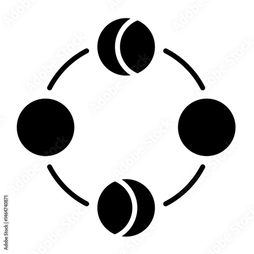 Moon Phases  Icon Element For Design	
