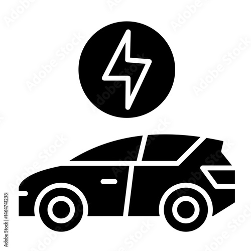 Electric Car  Icon Element For Design	
