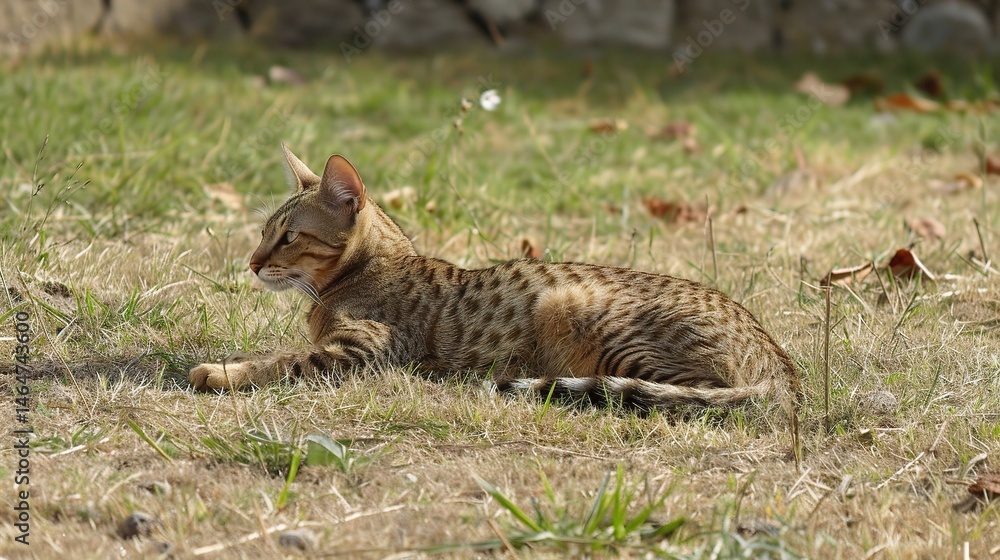 A stunning Ocicat is attractively displayed, showcasing its wild - like appearance and athletic build. The Ocicat, known for its spotted coat that resembles a wild cat's pattern A stunning Ocicat is attractively displayed, showcasing its wild - like appearance and athletic build. The Ocicat, known for its spotted coat that resembles a wild cat's pattern
