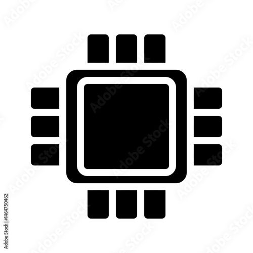 Schematic representation of a microchip, essential for technological advancement