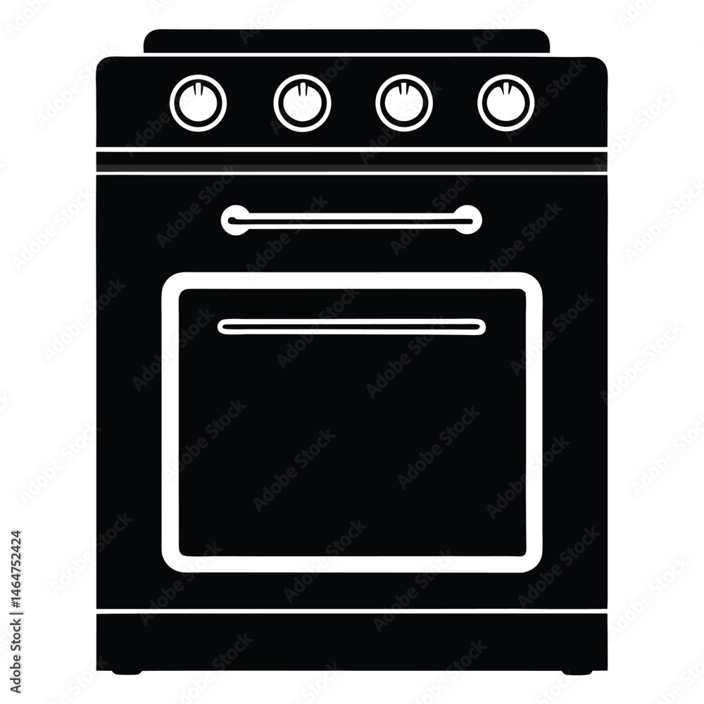 The stove icon in black and white provides a simple, clean oven image The stove icon in black and white provides a simple, clean oven image
