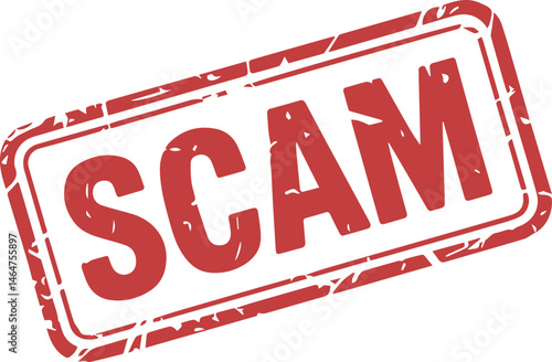 Scam rubber stamp text vector