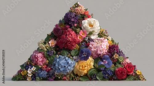 Floral triangular arrangement