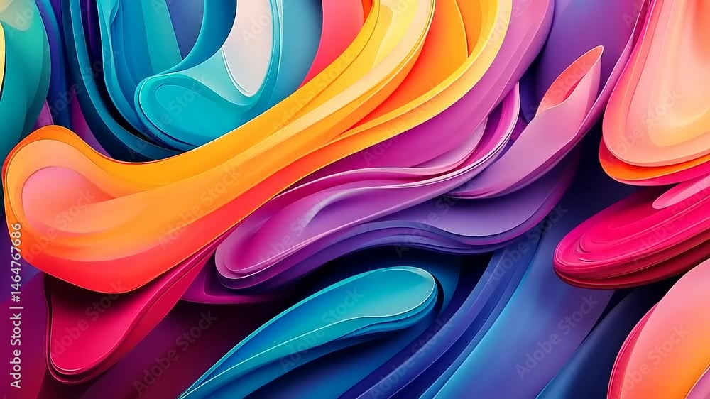 Dynamic Color Waves: A vibrant and captivating abstract motion graphics clip Dynamic Color Waves: A vibrant and captivating abstract motion graphics clip