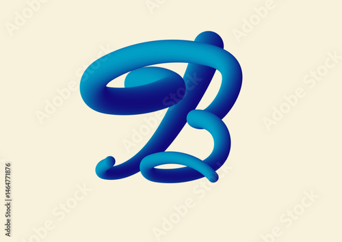ออกแบบตัวอักษร B