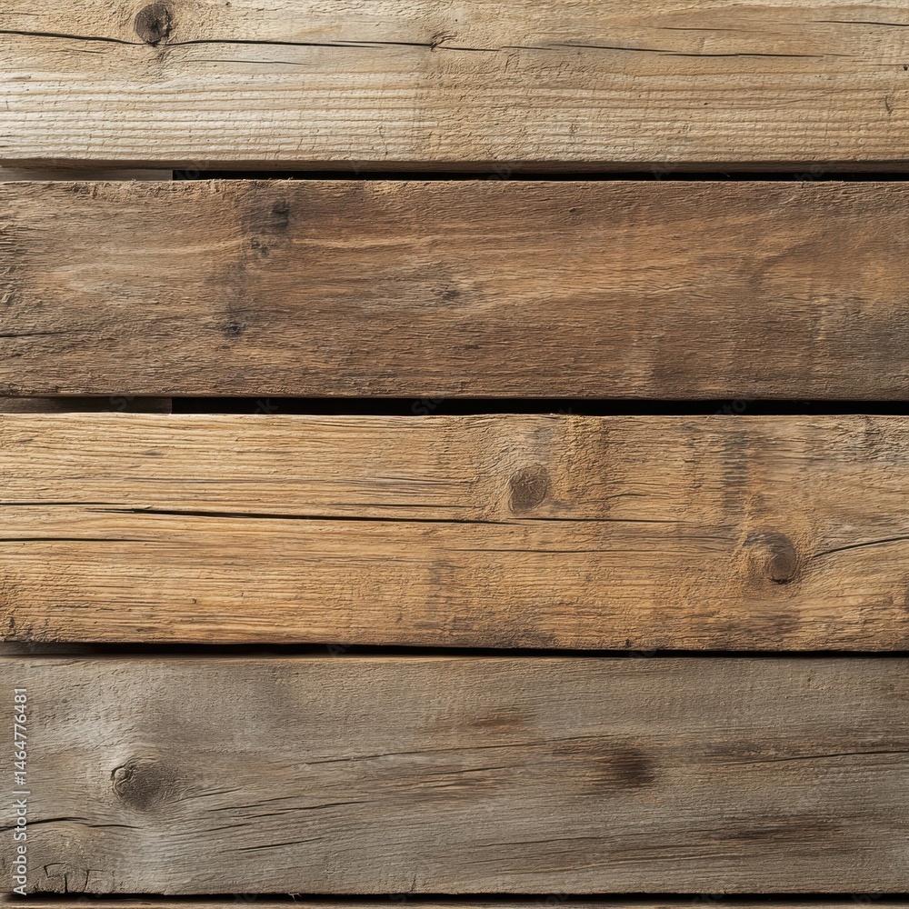 Fototapeta premium Wooden planks arranged horizontally showing wood grain