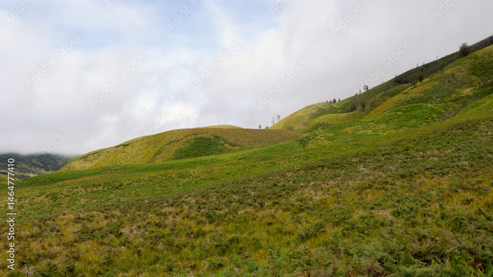 Fototapeta premium photo of mountains at Mount Bromo tourist attraction
