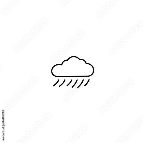 Rainfall icon showing cloud moisture and wet weather condition