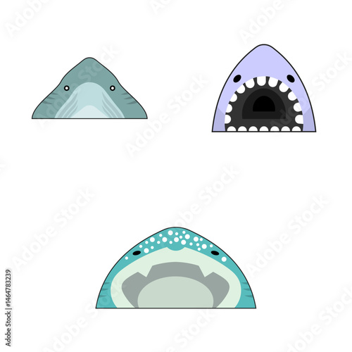 cartoon shark head sheet icon