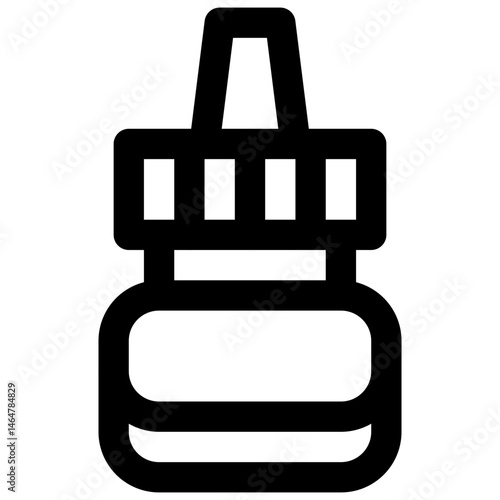 Allergy medicine. Editable stroke vector icon.