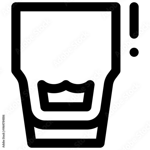 Dehydration. Editable stroke vector icon.