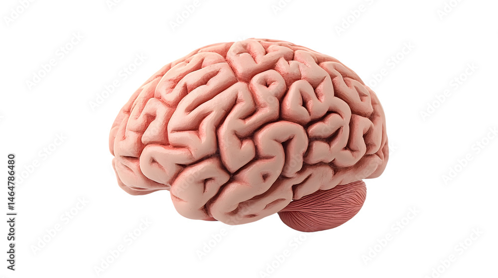 Detailed 3D Human Brain Organ Model Isolated on Transparent Background Detailed 3D Human Brain Organ Model Isolated on Transparent Background