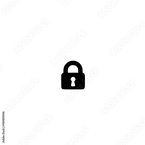 lock icon on white. Vector security icon showing secure access firewall