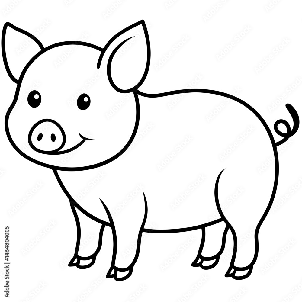 Fototapeta premium cartoon pig cartoon