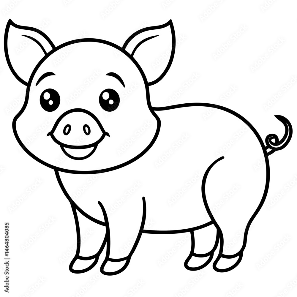 Naklejka premium vector illustration of cartoon dog