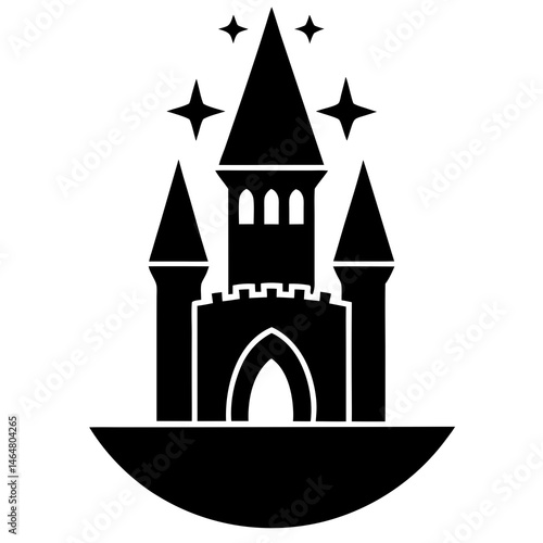 silhouette of castle
