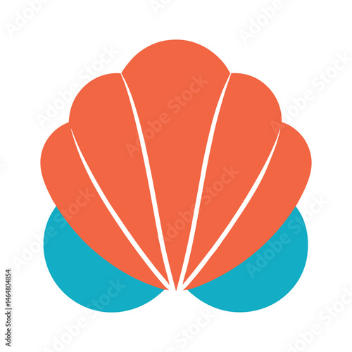 vector illustration of a seashell