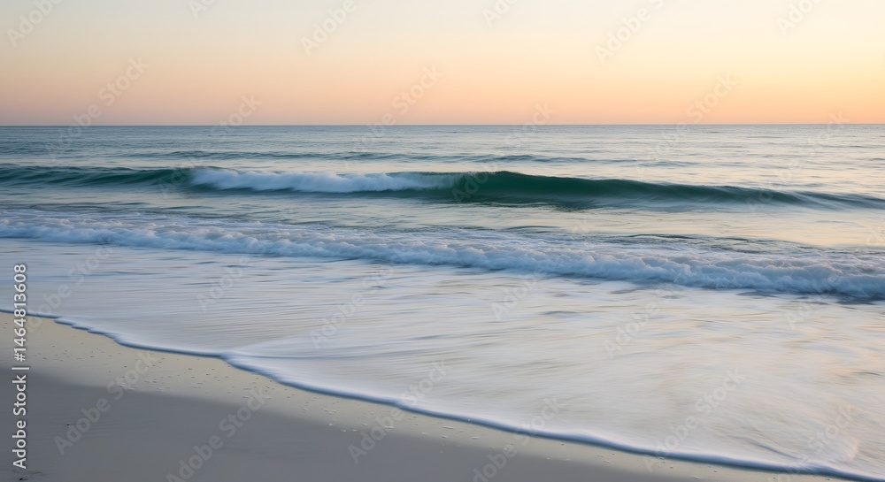 Obraz premium Sunrise beach calm waves