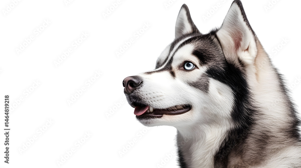 Professional Portrait of Siberian Husky Dog on Transparent Background Professional Portrait of Siberian Husky Dog on Transparent Background