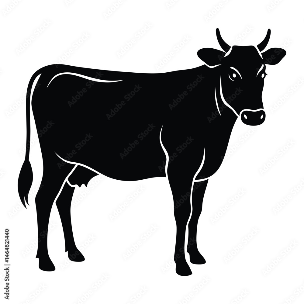 silhouette of a cow silhouette of a cow