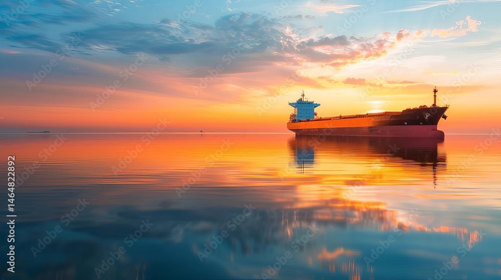 Majestic ship floating on calm waters surrounded by beautiful scenery under a clear blue sky on a peaceful day Majestic ship floating on calm waters surrounded by beautiful scenery under a clear blue sky on a peaceful day