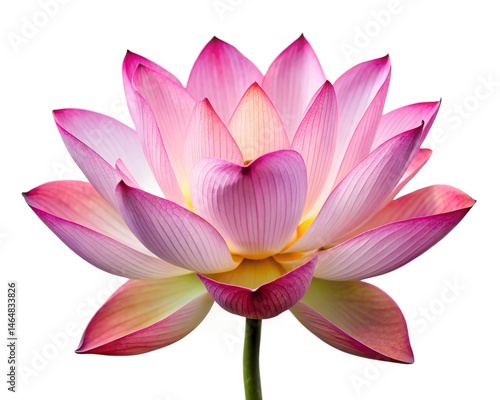 pink lotus flower on a white background
