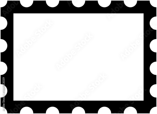  Black Postage Stamp Frame. Empty center. svg lightweight for the Internet - high resolution