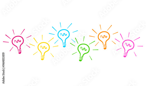 icona, lampadina, idea, creatività,	
