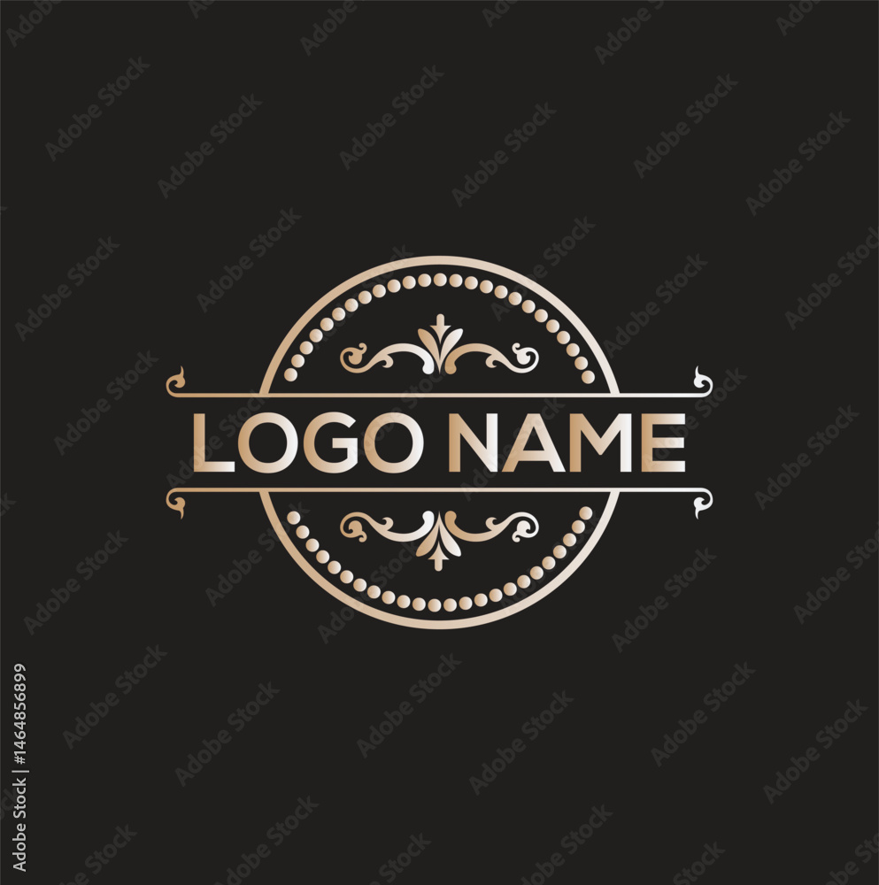 Fototapeta premium Elegant Gold Logo Design for Branding and Identity