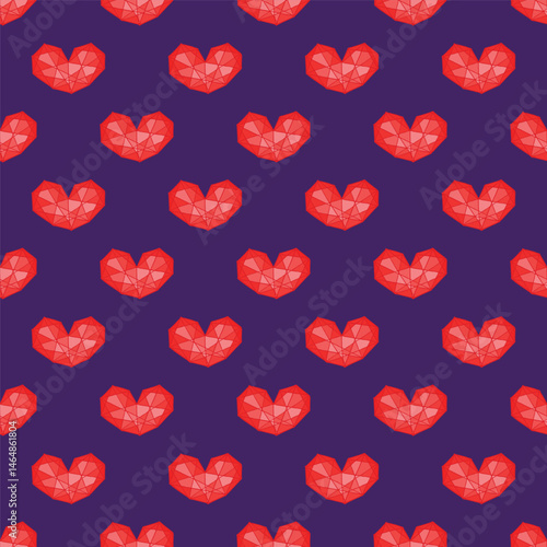 Seamless pattern with hand drawn heart doodle for decorative print, wrapping paper, greeting cards and fabric