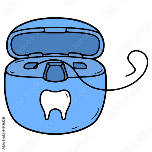 dental floss illustration hand drawn isolated vector