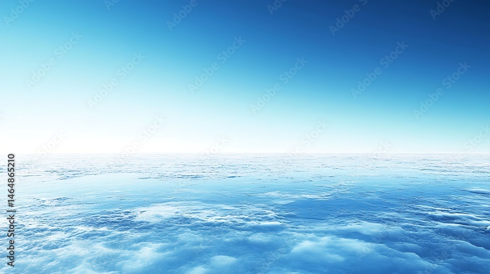 Obraz premium Expansive blue sky above white cloudscape horizon