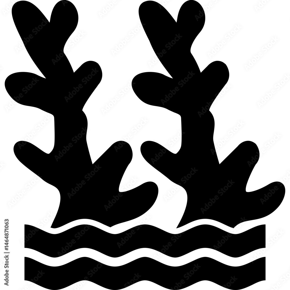 Obraz premium Coral Reef Restoration Icon