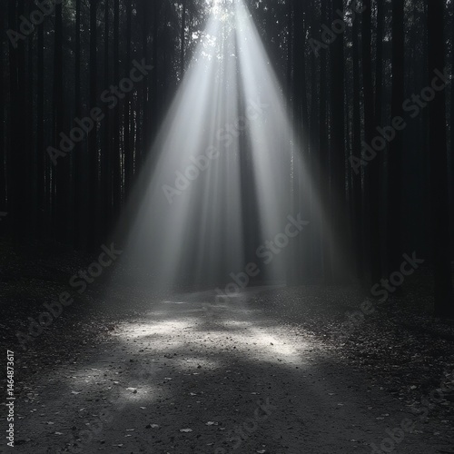 Sunlight Breaking Through the Forest TreesSunlight Breaking Through the Forest Trees