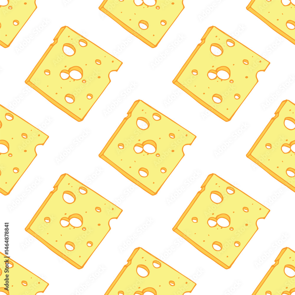 Seamless pattern with cheese doodle for decorative print, wrapping paper, greeting cards, wallpaper and fabric Seamless pattern with cheese doodle for decorative print, wrapping paper, greeting cards, wallpaper and fabric