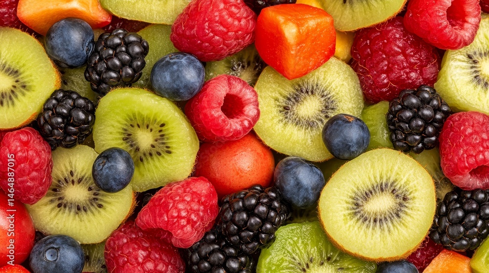 Obraz premium Detox healthy lifestyle event featuring fresh fruits kitchen food photography colorful display wellness concept